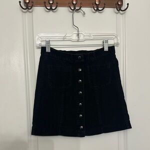 Brandy Melville button up corduroy mini skirt, Size Small